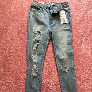 Refuge Denim High Rise Distressed Skinny Jeans | Size 5
